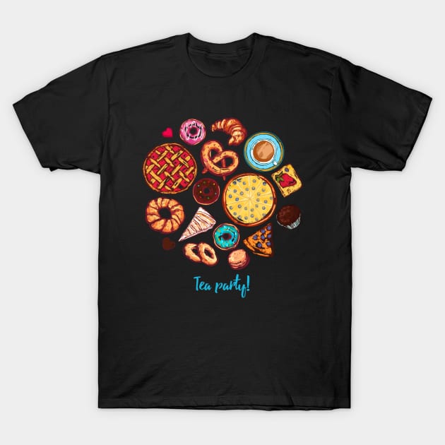 Tea Party T-Shirt by Mako Design 